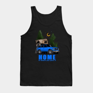 Home is where you park it Land Cruiser - Blue Tank Top